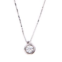 Necklace Golay Woman Calla in White Gold Diamante GIM34 0.33 F SI